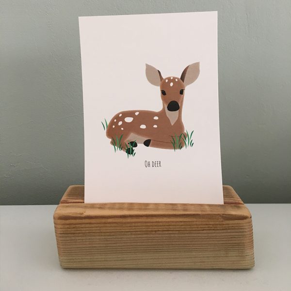 Decoratief kaartje babykamer kinderkamer Oh deer