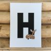 letter kaartje voor naamslinger H van Hert