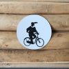 Sinterklaas kaartje voor slinger - Piet ging uit fietsen